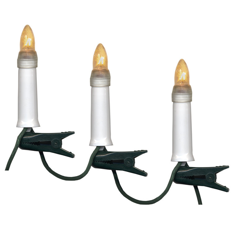 The Seasonal Aisle 16 Light Clear Candle String Lights Wayfair.co.uk